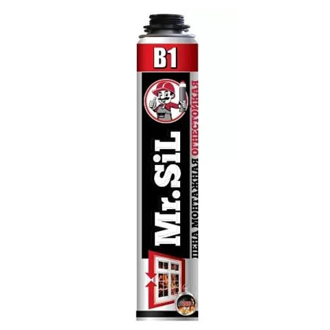 Пена пистолетная ОГНЕУПОРНАЯ 50 л -10 /+35 С 750 мл Mr. SIL /12 шт