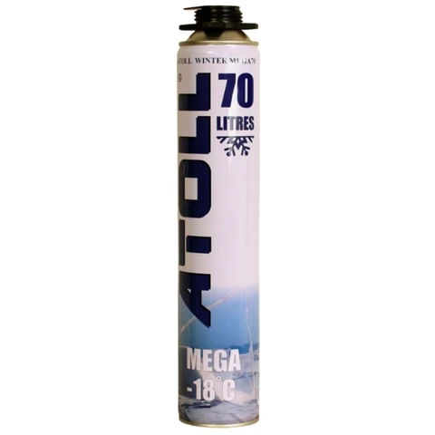 Пена пистолетная всесезонная ATOLL Winter Mega PRO 70 л -20 +10 C 850 мл (910 гр )/12