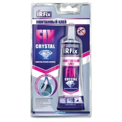 Клей монтажный каучуковый бесцветный CRYSTAL FIX 100 мл IRFIX /12 шт
