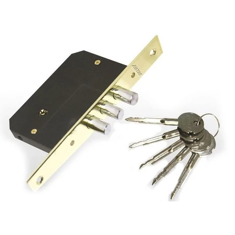 Замок врезной цилиндровый ЗВ 189-ЗМФ-5 3-ригеля (5 ключей) /Антал