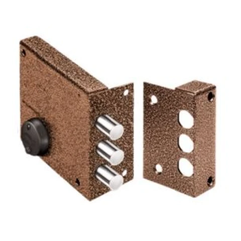 Замок накладной 3 ригеля Эльбор Кремень (1.04.61)