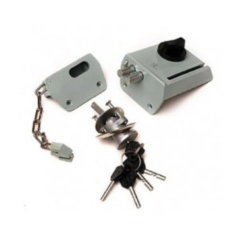 Замок накладной ЗНД-1 АК левый.автом.с цепочкой /Просам