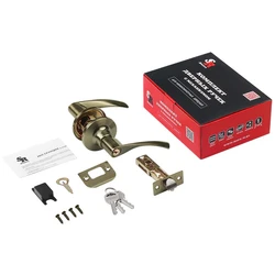 Ручка-Защелка ЗВ2-01 ISPARUS (старая бронза) ключ/фикс.