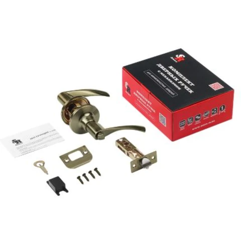 Ручка-Защелка ЗВ2-03 ISPARUS (старая бронза) фикс.