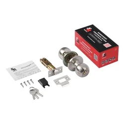 Ручка-Защелка ЗШ-01 ISPARUS (мат. никель) ключ/фикс.