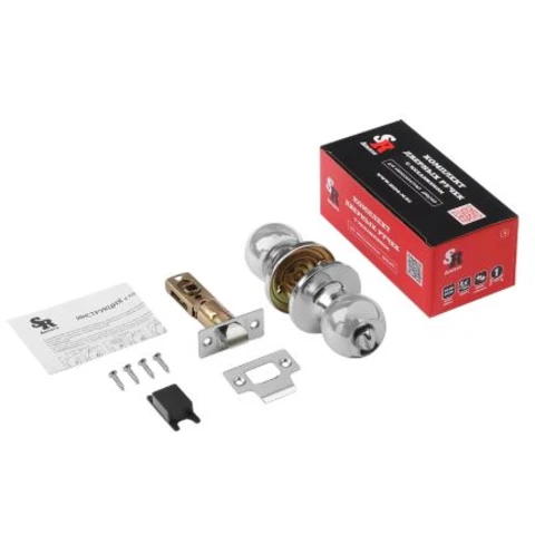 Ручка-Защелка ЗШ-03 ISPARUS (хром) фикс.