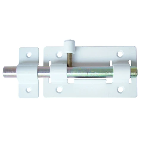 Задвижка дверная Секрет ЗД-01 круглый ригель (белый)