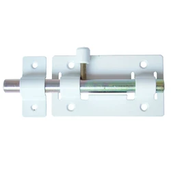 Задвижка дверная Секрет ЗД-01 круглый ригель (белый)