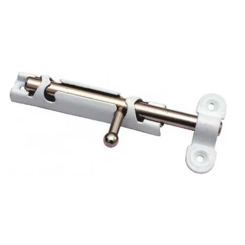 Шпингалет-задвижка ЗТ-3 полимер. белый 11 см Металлист/100 шт.