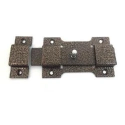 Засов Делга накл. Классический дверной плоский ант. медь