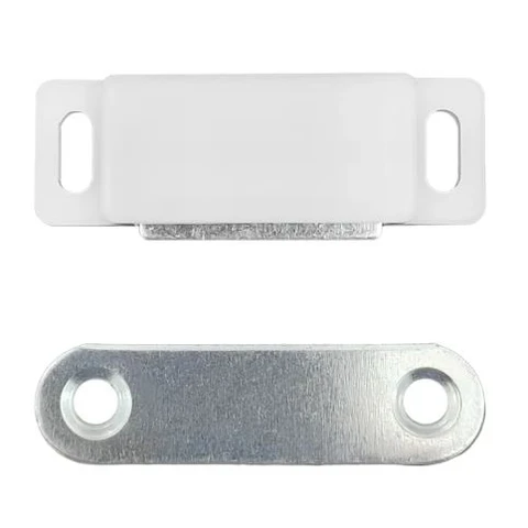 Защелка меб. магнитная БОЛЬШАЯ NV-31 WW белая/50 шт.