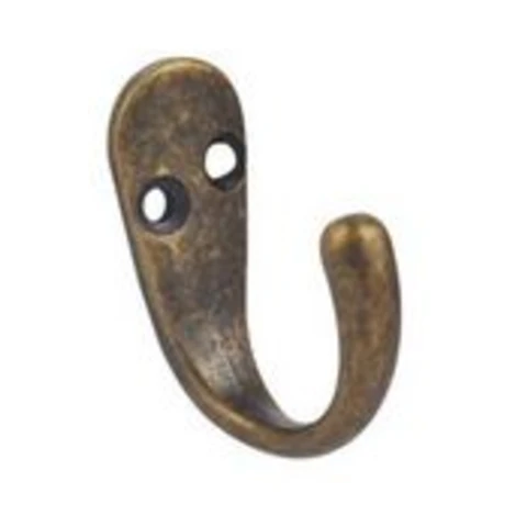 Крючок 1089 АВ одинарный средний бронза/100 шт.