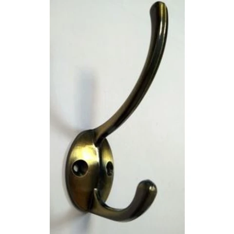 Крючок 2541 АВ двойной большой бронза/50 шт. уп.