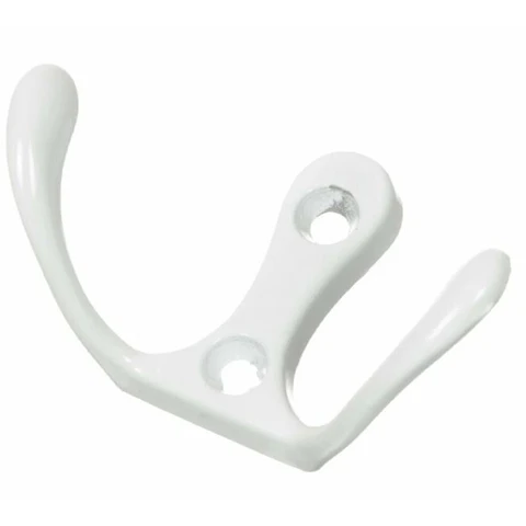 Крючок двойной белый