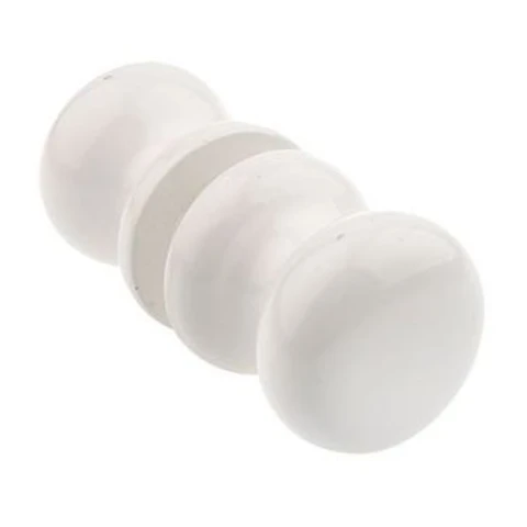 Ручка дверная деревян. круглая Бб1 белая/30 шт.