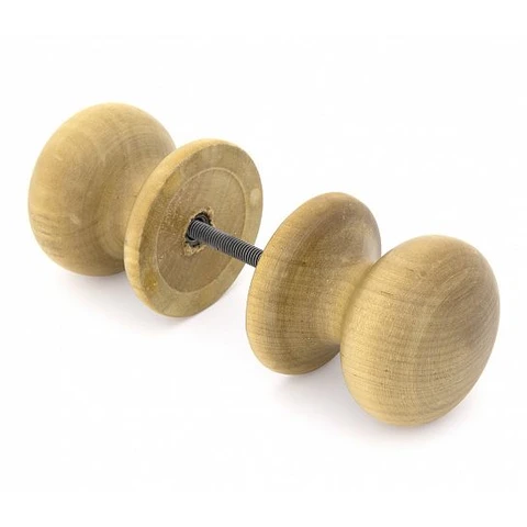 Ручка дверная деревян. круглая Мс2 светлая мат. лак/30 шт.