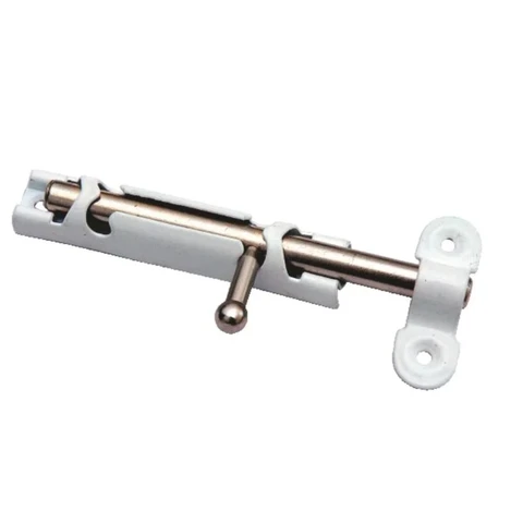 Шпингалет-задвижка ЗТ-1 белый 6 см Металлист/150 шт.