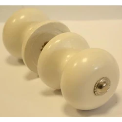 Ручка дверная деревян. круглая Мб1-1 белая с накладкой