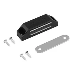 Защелка меб. магнитная СРЕДНЯЯ (58мм) черная 5ШТ/УП НОРА-М