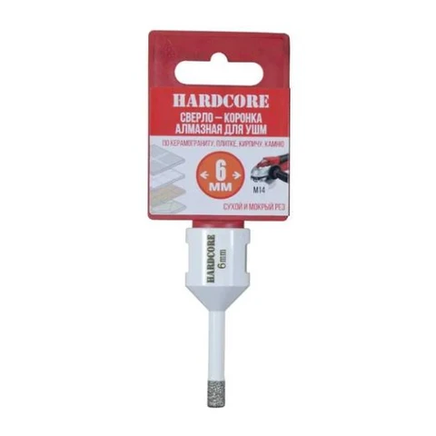 Коронка алмазная по керамогр. для УШМ 6 мм 