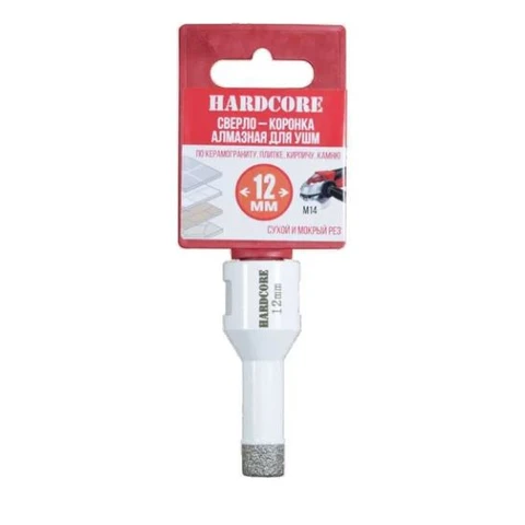 Коронка алмазная по керамогр. для УШМ12 мм 