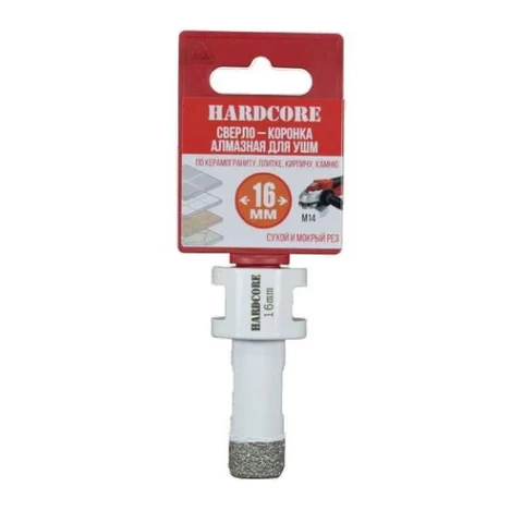 Коронка алмазная по керамогр. для УШМ16 мм 