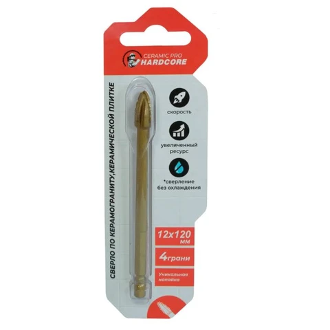 Сверло по керамограниту 12х120 мм Ceramic Pro 