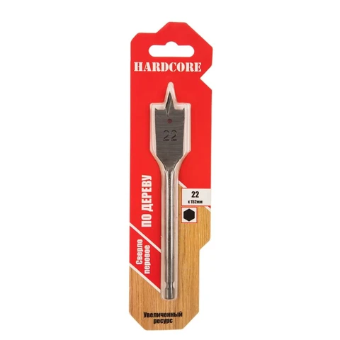 Сверло по дереву перовое22 х 152 мм с подрезателями 