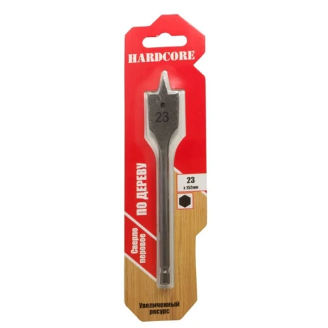 Сверло по дереву перовое23 х 152 мм с подрезателями 