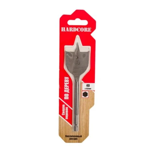 Сверло по дереву перовое40 х 152 мм с подрезателями 