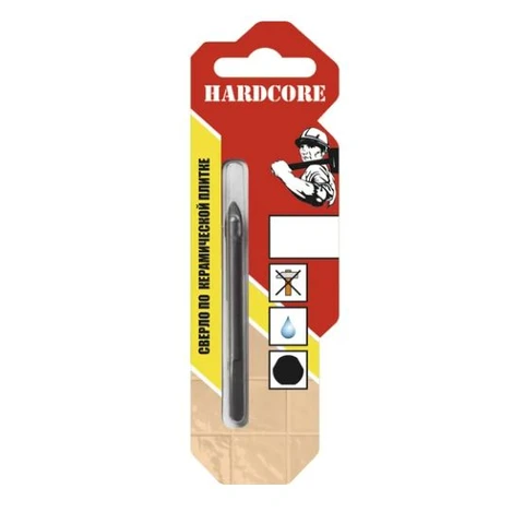 Сверло по керам, плитке и керамограниту10 мм 3-гр хвостовик 