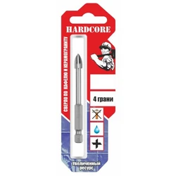 Сверло по керамограниту и керам. плитке 5мм 4 грани 