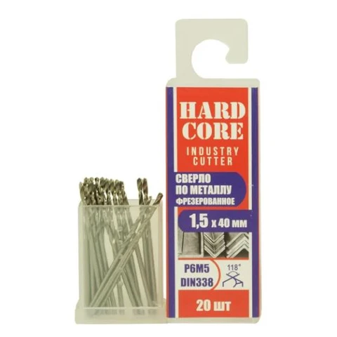 Сверло по металлу Industry cutter 1.5х40 мм Р6М5 фрез. 
