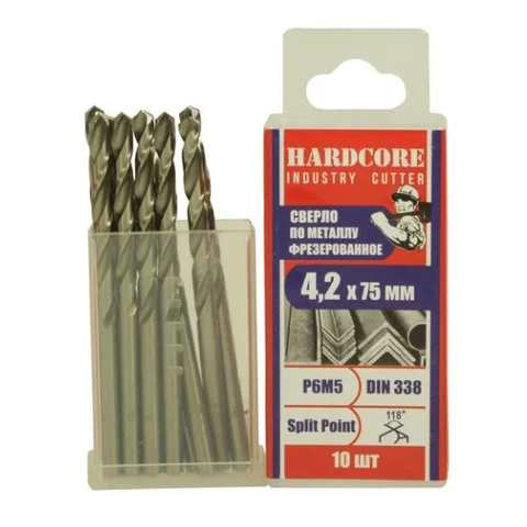 Сверло по металлу Industry cutter 4.2х75 мм Р6М5 фрез. 