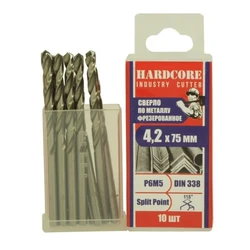 Сверло по металлу Industry cutter 4.2х75 мм Р6М5 фрез. 