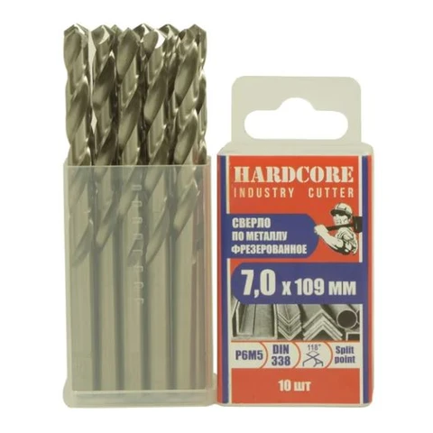 Сверло по металлу Industry cutter 7.0х109 мм Р6М5 фрез. 