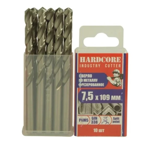 Сверло по металлу Industry cutter 7.5х109 мм Р6М5 фрез. 