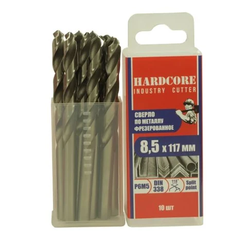 Сверло по металлу Industry cutter 8.5х117 мм Р6М5 фрез. 