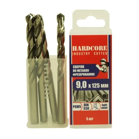 Сверло по металлу Industry cutter 9.0х125 мм Р6М5 фрез. 