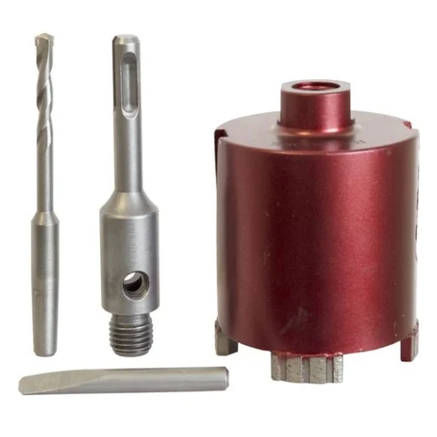 Коронка алмазная бетон, жел-бетон лазер.сварка, 5 сегм., магн.адапт. sds+ 68 мм 