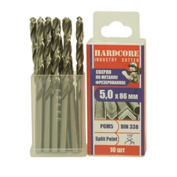 Сверло по металлу Industry cutter 5.0х86 мм Р6М5 фрез.