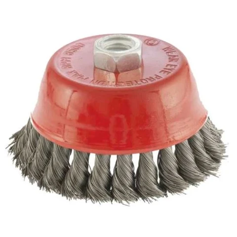 Щетка-чашка для УШМ 75 мм, М14, кручёная проволока 
