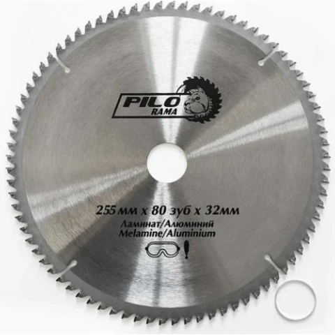 Диск пильный по ламинату и алюминию 255 мм х 80 зуб. х 32/30 мм 