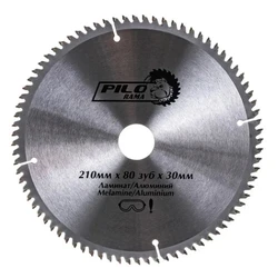Диск пильный по ламинату и алюминию 210 мм х 80 зуб. х 30 мм 