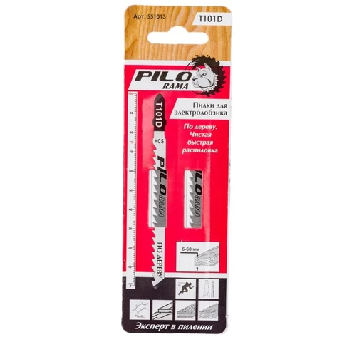 Пилки для лобзика 100х75 мм 6з/д (дер,дсп,фанера.h=6-60мм) быстр.чист. Т101D 2 шт/карта 