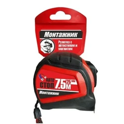 Рулетка с автостопом и магнитом 7,5 м х 25 мм 