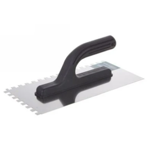 Кельма зубчатая 270 х 130 мм ,зуб 8*8 мм полированная сталь пластм. ручка