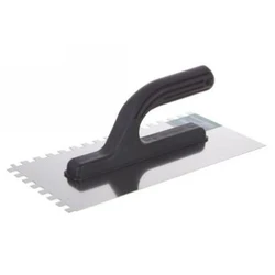 Кельма зубчатая 270 х 130 мм ,зуб 8*8 мм полированная сталь пластм. ручка