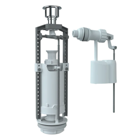 Арматура с боковой подводкой (кнопка хром) SM-B/H (UNICORN)