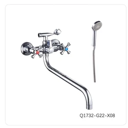 Смеситель для ванны YISEN Q1732-G22-X08 Крест